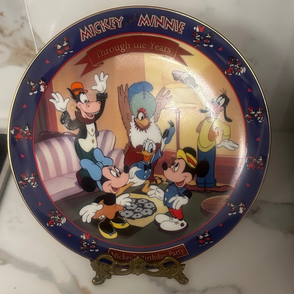 1994 Disney Mickey’s Birthday Party BradEx Plate - Plate One 65th Birthday